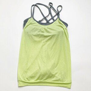 Athleta Womens Essence Energize Athletic Bra Tank Top ESTIMATED XS/S Green Gray